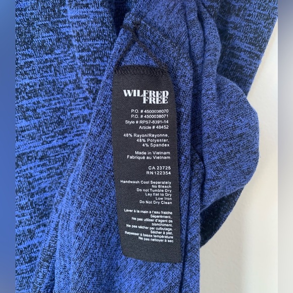 Wilfred Free Bruno Midi Dress Black/Blue Size Small - Picture 6 of 8